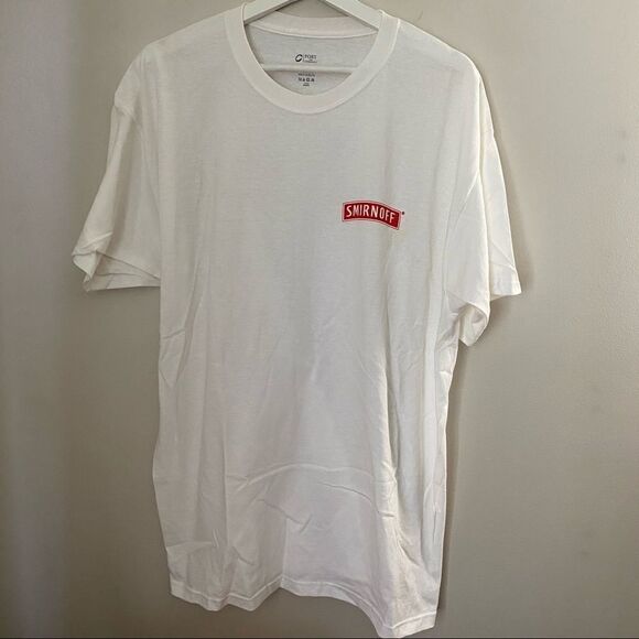 Port and Company Other - Smirnoff Logo Tee Shirt Liquor Bartender Halloween White Red Simple Classic Crew